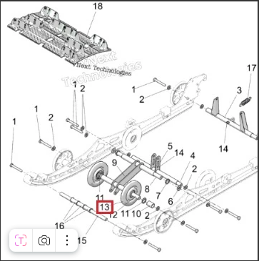 Колесо среднее внутернее (черное) 143x19 Polaris фото 2 Колесо среднее внутернее (черное) 143x19 Polaris фото 2