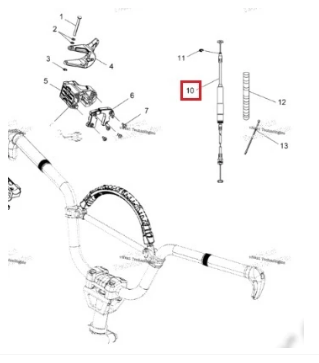 Трос газа Polaris SM-05258 фото 2 Трос газа Polaris SM-05258 фото 2