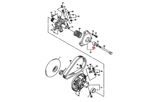 Втулка муфты вариатора ведущего Yamaha VK 540 903802823700 фото 2 Втулка муфты вариатора ведущего Yamaha VK 540 903802823700 фото 2
