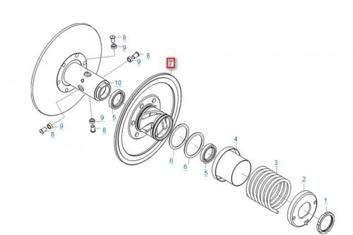 Подвижный диск ведомого шкива 0180-052200-0003 ТБ-0180-052200-0003 фото 2 Подвижный диск ведомого шкива 0180-052200-0003 ТБ-0180-052200-0003 фото 2