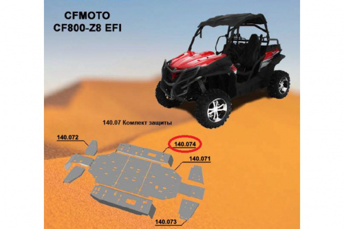 Защита порогов ATV CF Moto CF800-Z8 EFI AL4,0 Защита порогов ATV CF Moto CF800-Z8 EFI AL4,0