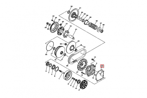 Прокладка крышки двигателя правой (под сцепление) 3B4154630000 фото 2 Прокладка крышки двигателя правой (под сцепление) 3B4154630000 фото 2