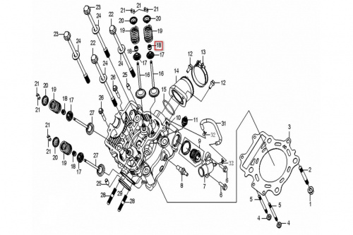 Колпачки маслосъемные Cfmoto 0010-022500 фото 2 Колпачки маслосъемные Cfmoto 0010-022500 фото 2