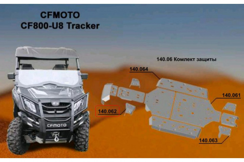 Защита передних рычаг ATV CF 800 U8 Tracker Защита передних рычаг ATV CF 800 U8 Tracker
