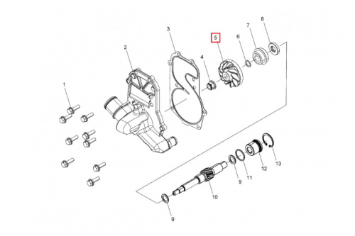 Крыльчатка помпы Polaris 5436648 фото 2 Крыльчатка помпы Polaris 5436648 фото 2