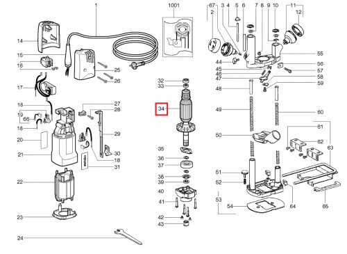 Якорь для фрезера Metabo FME 737 Якорь для фрезера Metabo FME 737