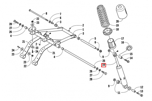 Амортизатор задней подвески Arctic Cat SU-04038 фото 3 Амортизатор задней подвески Arctic Cat SU-04038 фото 3