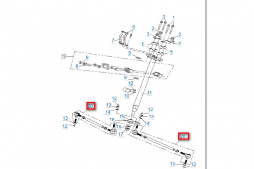 Тяга рулевая в сборе X5 ТБ-9010-100530 фото 2 Тяга рулевая в сборе X5 ТБ-9010-100530 фото 2