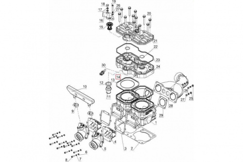 Кольцо уплотнительное головки Тайга C40500039 Кольцо уплотнительное головки Тайга C40500039