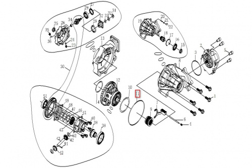 Кольцо уплотнительное переднего редуктора CF ТБ-0180-310005 фото 2 Кольцо уплотнительное переднего редуктора CF ТБ-0180-310005 фото 2