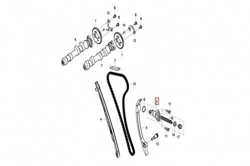 Натяжитель цепи ГРМ CF 500 ТБ-0180-023200-0080 фото 3 Натяжитель цепи ГРМ CF 500 ТБ-0180-023200-0080 фото 3