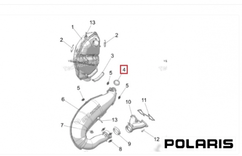 Втулка (кольцо) глушителя Polaris 3610047 3610047 фото 2 Втулка (кольцо) глушителя Polaris 3610047 3610047 фото 2