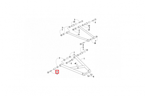 Направляющая в рычаг нижний Bearcat Z1 XT 2603-544 Направляющая в рычаг нижний Bearcat Z1 XT 2603-544