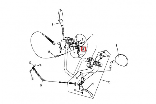 Ручка тормоза паркинг ТБ-9050-080261 фото 3 Ручка тормоза паркинг ТБ-9050-080261 фото 3