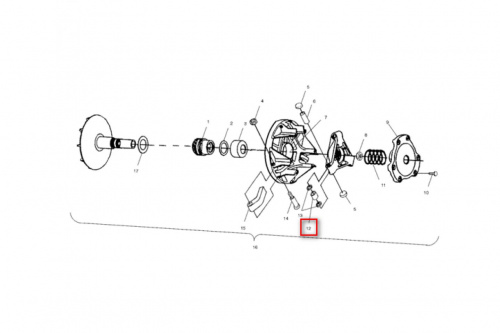 Ролик ведущего вариатора Polaris SM-03088B фото 2 Ролик ведущего вариатора Polaris SM-03088B фото 2