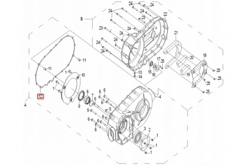 Прокладка корпуса вариатора ТБ-0180-013103 фото 2 Прокладка корпуса вариатора ТБ-0180-013103 фото 2