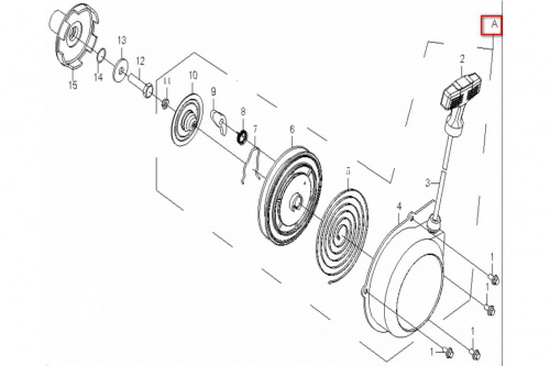 Стартер ручной механический в сборе 0180-092200 ТБ-0180-092200 фото 2 Стартер ручной механический в сборе 0180-092200 ТБ-0180-092200 фото 2
