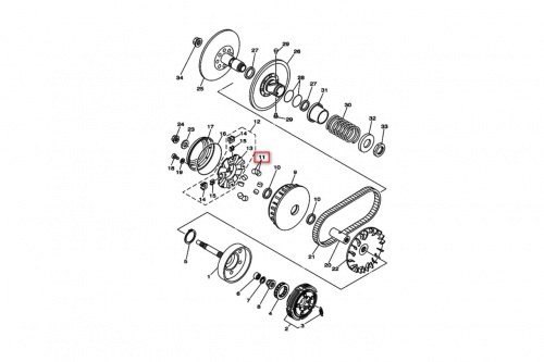 Комплект грузиков ведущего вариатора Yamaha AT-03410-1 фото 2 Комплект грузиков ведущего вариатора Yamaha AT-03410-1 фото 2
