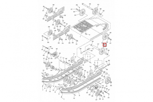 Ролик задний центральный 178 мм черный 8CR475501000 фото 2 Ролик задний центральный 178 мм черный 8CR475501000 фото 2