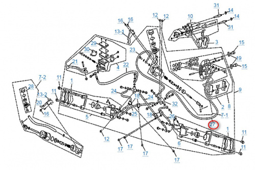 Шланг тормозной, задний (двухместный) ТБ-901A-080120 фото 2 Шланг тормозной, задний (двухместный) ТБ-901A-080120 фото 2