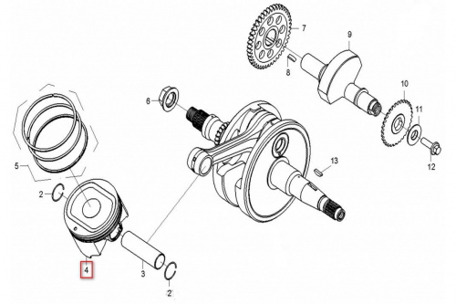 Поршень Х6 0600-040004 ТБ-0600-040004 фото 2 Поршень Х6 0600-040004 ТБ-0600-040004 фото 2