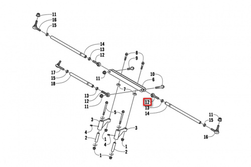 Рулевой наконечник Arctic Cat правая резьба 1605-018 фото 2 Рулевой наконечник Arctic Cat правая резьба 1605-018 фото 2