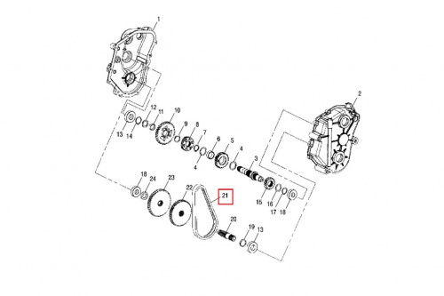 Цепь КПП 66 звеньев POLARIS WT LX фото 3 Цепь КПП 66 звеньев POLARIS WT LX фото 3