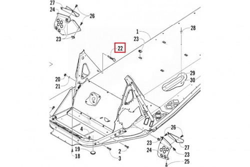 Фиксатор капота снегохода Arctic Cat правый фото 2 Фиксатор капота снегохода Arctic Cat правый фото 2