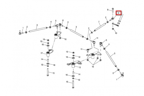 Рулевой наконечник Polaris (правая резьба) 08-102-09 фото 2 Рулевой наконечник Polaris (правая резьба) 08-102-09 фото 2
