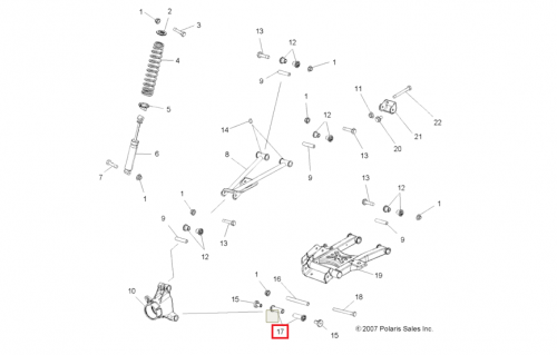 Палец подвески Polaris AT-04163 фото 2 Палец подвески Polaris AT-04163 фото 2