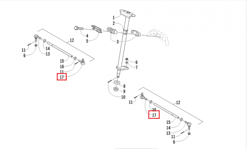 Рулев наконечник Arctic Cat, Yamaha (левая резьба) AT-08125-1 фото 3 Рулев наконечник Arctic Cat, Yamaha (левая резьба) AT-08125-1 фото 3
