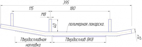 Конек лыжи Polaris (комплект 2шт, напайка 16 см) фото 2 Конек лыжи Polaris (комплект 2шт, напайка 16 см) фото 2