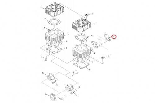 Прокладка выпускного коллектора Polaris 09-718109 фото 2 Прокладка выпускного коллектора Polaris 09-718109 фото 2