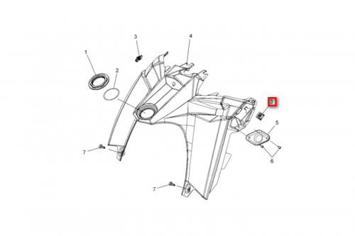 Клипса фиксатора боковой панели 7710630 фото 2 Клипса фиксатора боковой панели 7710630 фото 2