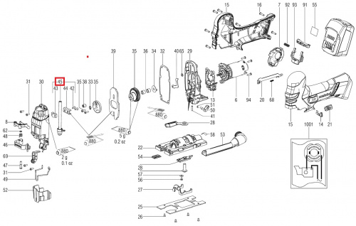 Шток для лобзика METABO STA 18 LTX 140 Шток для лобзика METABO STA 18 LTX 140