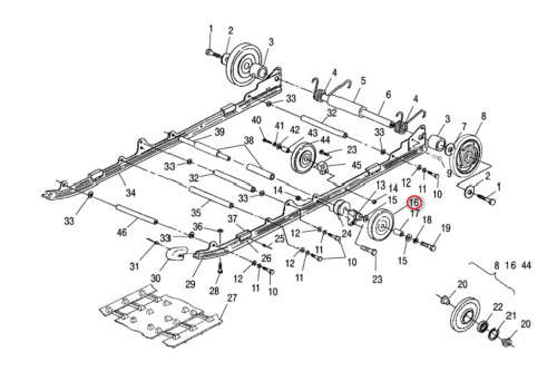 Колесо среднее наружнее (черное) 143x19 Polaris WT фото 3 Колесо среднее наружнее (черное) 143x19 Polaris WT фото 3