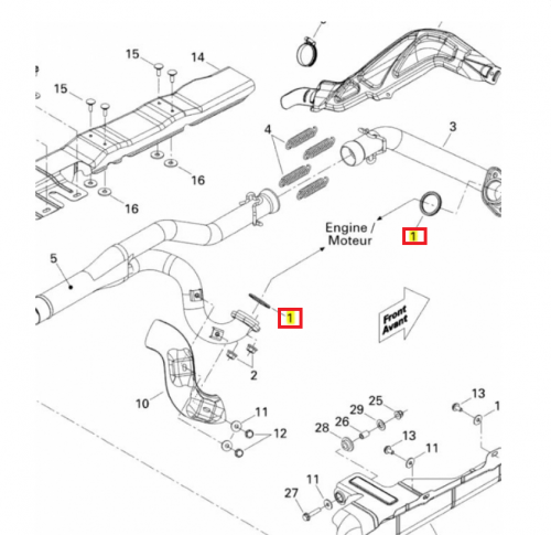 Кольцо уплотнительное глушителя для квадроциклов Can-Am OUTLANDER G1, G2 фото 2 Кольцо уплотнительное глушителя для квадроциклов Can-Am OUTLANDER G1, G2 фото 2
