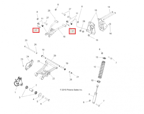 Направляющая в рычаг задний верхний Polaris Sportsman 500&570&800 96-23 фото 2 Направляющая в рычаг задний верхний Polaris Sportsman 500&570&800 96-23 фото 2