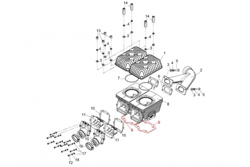 Прокладка цилиндра Тайга 550 C40501111 фото 2 Прокладка цилиндра Тайга 550 C40501111 фото 2