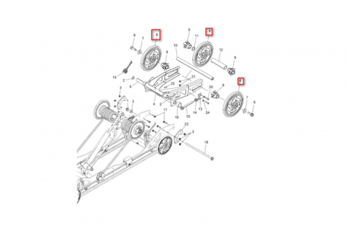 Ролик задней подвески Polaris WT LX 541-5042 фото 2 Ролик задней подвески Polaris WT LX 541-5042 фото 2
