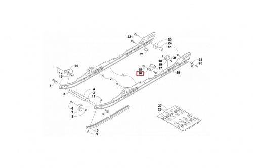 Блок натяжения пружины Arctic Cat Bearcat 570, Z1 3604-513 фото 2 Блок натяжения пружины Arctic Cat Bearcat 570, Z1 3604-513 фото 2