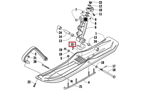 Буфер (каблук) лыжи снегохода Рысь, Arctic Cat фото 2 Буфер (каблук) лыжи снегохода Рысь, Arctic Cat фото 2