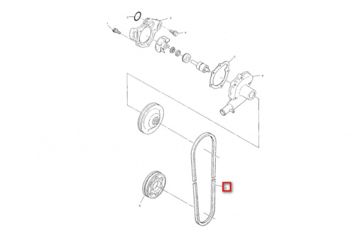 Ремень помпы Polaris SM-09133 фото 2 Ремень помпы Polaris SM-09133 фото 2