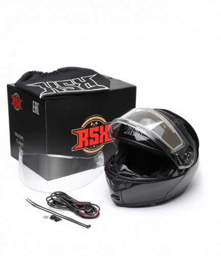 Шлем модуляр RSX Spark (HS159) Winter желтые очки черный M фото 2 Шлем модуляр RSX Spark (HS159) Winter желтые очки черный M фото 2