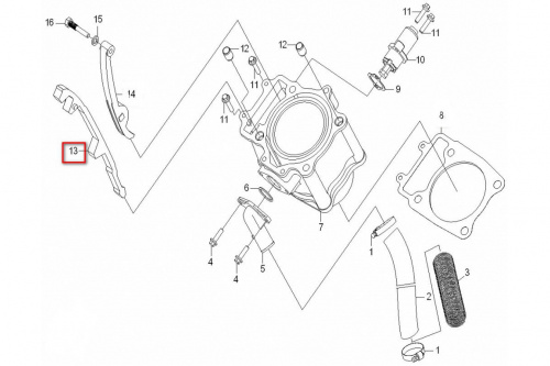Успокоитель (башмак) цепи привода распредвала ТБ-0180-023400 фото 2 Успокоитель (башмак) цепи привода распредвала ТБ-0180-023400 фото 2