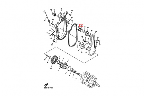 Кольцо стопорное подшипника колеса Yamaha VK 540 990-09475-00-00 фото 2 Кольцо стопорное подшипника колеса Yamaha VK 540 990-09475-00-00 фото 2