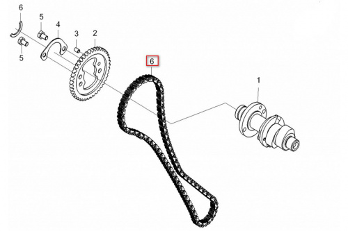 Цепь ГРМ CF 500 ТБ-0180-024200 фото 3 Цепь ГРМ CF 500 ТБ-0180-024200 фото 3