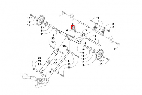 Втулка в рычаг задний для снегохода Arctic Cat 3604-028 фото 2 Втулка в рычаг задний для снегохода Arctic Cat 3604-028 фото 2