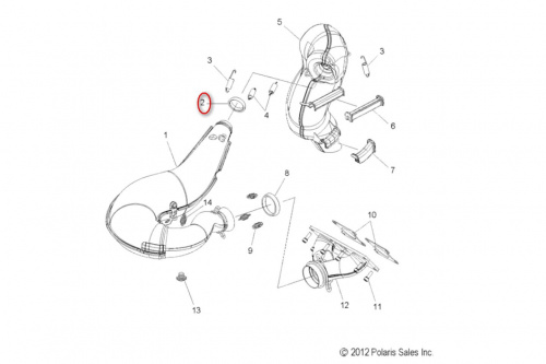 Кольцо глушителя Polaris SM-02037 фото 2 Кольцо глушителя Polaris SM-02037 фото 2