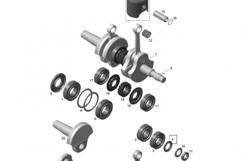 Сальник коленвала для снегохода 600 E-TEC 420931793 фото 3 Сальник коленвала для снегохода 600 E-TEC 420931793 фото 3